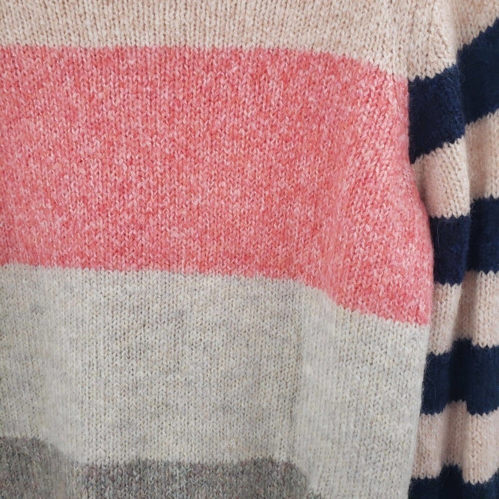 Rebecca Taylor Striped Colorblock Sweater Womens Size Small Wool Blend - Picture 3 of 12